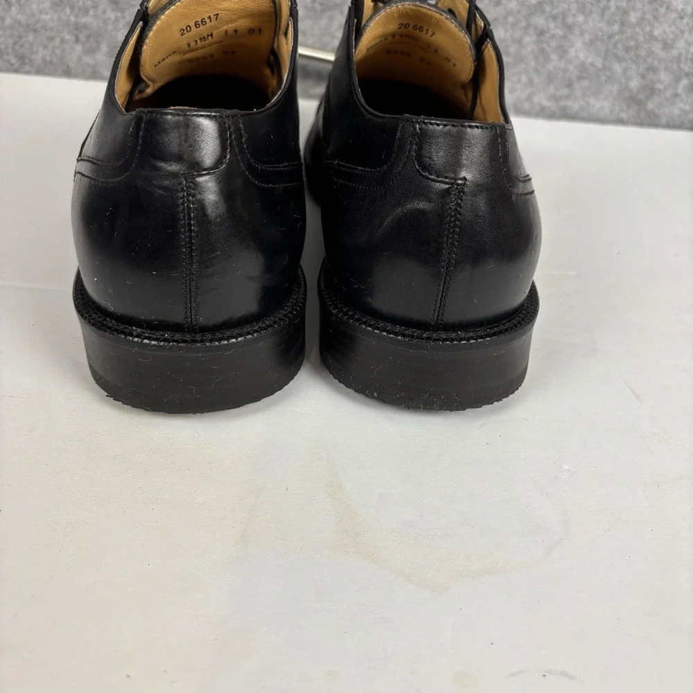 Johnston & Murphy Cap Toe Oxford Mens 11.5 Black Leather Signature 20-6617